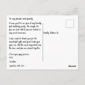 Carte Postale Parties scintillant bleue turquoise, 21e Merci d'a (Dos)