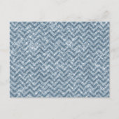 Carte Postale Parties scintillant Blue Faux Sparkle Chevron (Devant)