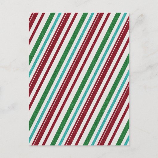 Carte Postale Parties scintillant Candy Stripes (Devant)