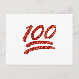 Carte Postale parties scintillant cent émoticônes