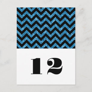 Carte postale Parties scintillant Chevron bleu