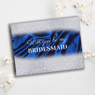 Carte Postale Parties scintillant Chic Royal Blue Serez-Vous Ma 