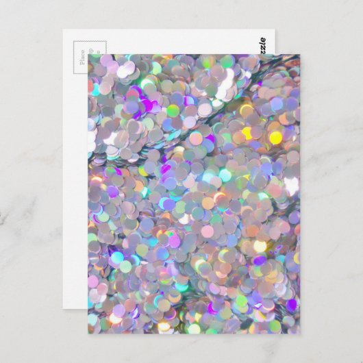 Carte Postale Parties scintillant Confetti Sparkles (Devant / Derrière)