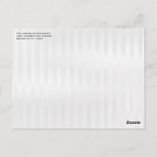 Carte Postale Parties scintillant d'argent bleu de la Marine mod (Dos)