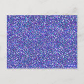 Carte Postale Parties scintillant d'argent violet flocons de nei (Dos)