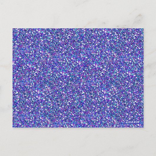 Carte Postale Parties scintillant d'argent violet flocons de nei (Dos)