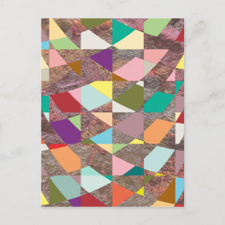Carte Postale Parties scintillant de couleurs Abstraites