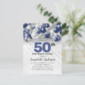 Carte Postale Parties scintillant de la Marine Blue Silver Ballo (Debout devant)