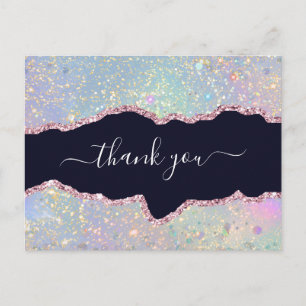 Carte Postale Parties scintillant de vieillissement holographiqu