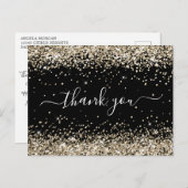 Carte Postale Parties scintillant d'or clair Noir 40e anniversai (Devant / Derrière)