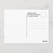 Carte Postale Parties scintillant d'or Fleurs tropicales Partie  (Dos)