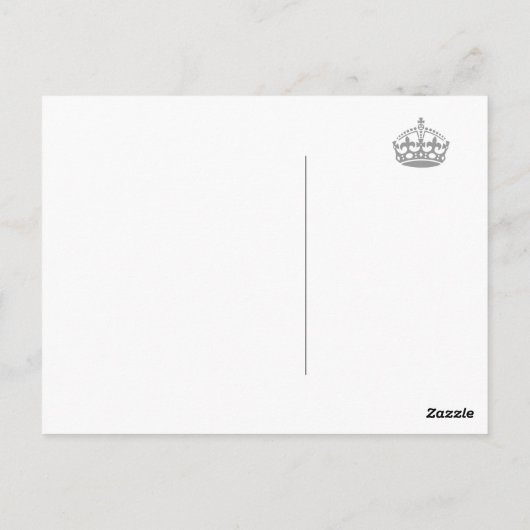 Carte Postale Parties scintillant d'or Gardez calme et brillant (Dos)