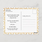 Carte Postale parties scintillant d'or moderne 2023 Script 2 Cal (Dos)