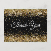 Carte Postale Parties scintillant d'or Noir 21e anniversaire Mer (Devant)