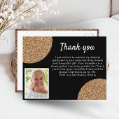 Carte Postale Parties scintillant d'or noir photo Anniversaire M