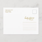 Carte Postale Parties scintillant d'or photo manuscrite Joyeux N (Dos)