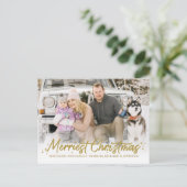 Carte Postale Parties scintillant d'or photo manuscrite plus jol (Debout devant)