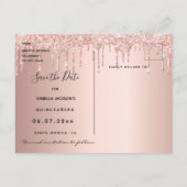 Carte Postale Parties scintillant d'or rose Quinceanera enregist (Dos)