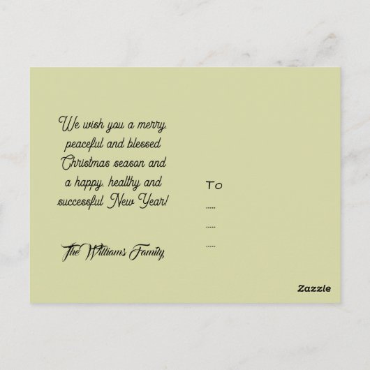 Carte Postale Parties scintillant d'or, ruban noir et étoiles, m (Dos)