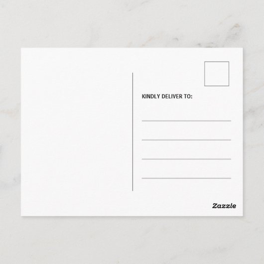 Carte Postale Parties scintillant d'or Script Festive Noël (Dos)