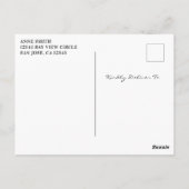 Carte Postale Parties scintillant en argent et en or Rose  Drive (Dos)