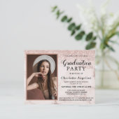 Carte Postale Parties scintillant en marbre doré Rose fillette (Debout devant)