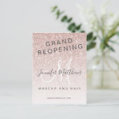 Carte Postale Parties scintillant en or rose réouverture Salon C (Debout devant)