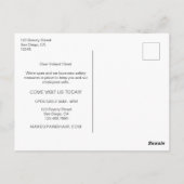 Carte Postale Parties scintillant en or rose réouverture Salon C (Dos)