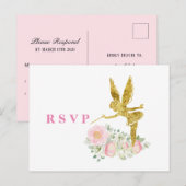 Carte Postale parties scintillant fée invitation rsvp (Devant / Derrière)