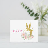 Carte Postale parties scintillant fée invitation rsvp (Debout devant)