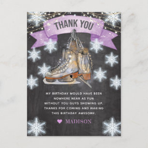 Carte Postale Parties scintillant fille de patinage sur glace An
