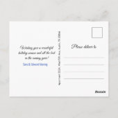 Carte Postale Parties scintillant florale bleu royal chic Noël n (Dos)