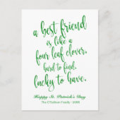 Carte Postale Parties scintillant Friendship Irish Proverb St. P (Devant)