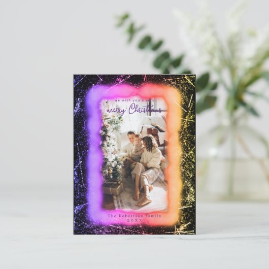 Carte Postale Parties scintillant Holographie encadrée Photo Joy (Debout devant)