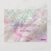 Carte Postale Parties scintillant holographique marbrée Merci d' (Dos)