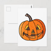Carte Postale Parties scintillant Jack O'Lantern (Devant / Derrière)