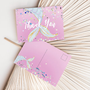 Carte Postale Parties scintillant lunaire Plage de sirène sous l