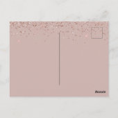 Carte Postale Parties scintillant Mauve Rose or étincelle (Dos)