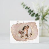 Carte Postale Parties scintillant moderne Gold Blush Photo Maria (Debout devant)