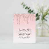 Carte Postale Parties scintillant moderne tendance rose Faux Enr (Debout devant)