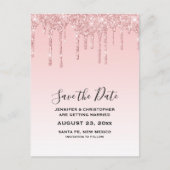 Carte Postale Parties scintillant moderne tendance rose Faux Enr (Devant)