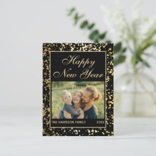 Carte Postale Parties scintillant or brillant Nouvel An Photo No
