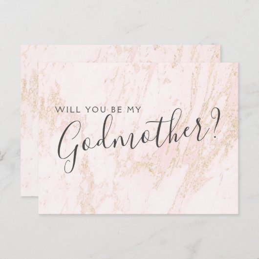 Carte Postale Parties scintillant or en marbre rose Godmère Cart (Devant / Derrière)