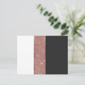 Carte Postale Parties scintillant or Rose moderne Blocs couleur  (Debout devant)