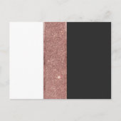 Carte Postale Parties scintillant or Rose moderne Blocs couleur  (Devant)