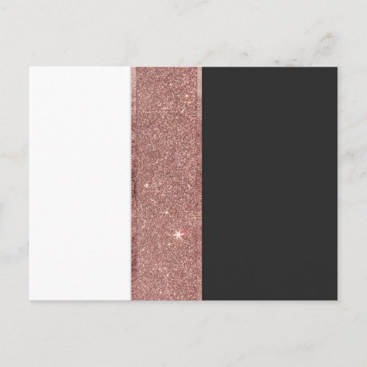 Carte Postale Parties scintillant or Rose moderne Blocs couleur (Devant)