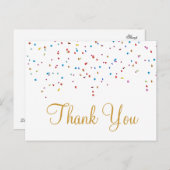 Carte Postale Parties scintillant or tendance à bas prix Merci b (Devant / Derrière)