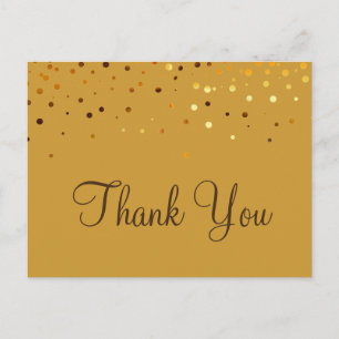 Carte Postale Parties scintillant Or tendance à bas prix Merci j