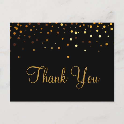 Carte Postale Parties scintillant Or tendance à bas prix Merci n (Devant)