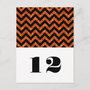 Carte postale Parties scintillant Orange Chevron